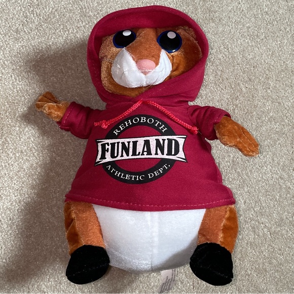 NWT Super cute Rehoboth Beach Delaware Funland Soft Plush Toy Hoodie - Picture 4 of 6